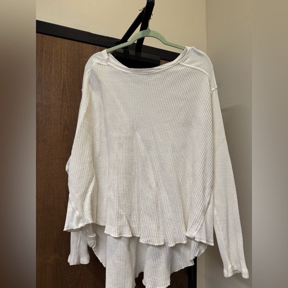 Free People One Blake Thermal. Size L. Color is ‘Coconut Milk’.
